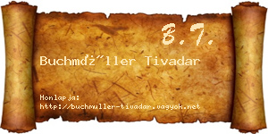 Buchmüller Tivadar névjegykártya