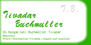 tivadar buchmuller business card